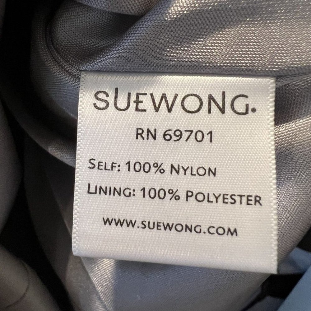 Sue Wong Gray Silver Beaded Sheath Lace Cocktail Dress $395 - Picture 13 of 14